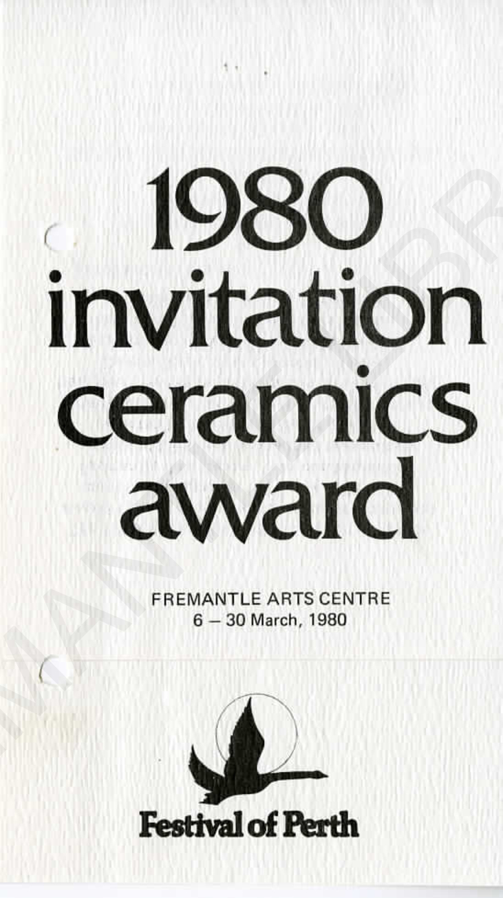 1980 Invitation Ceramics Award