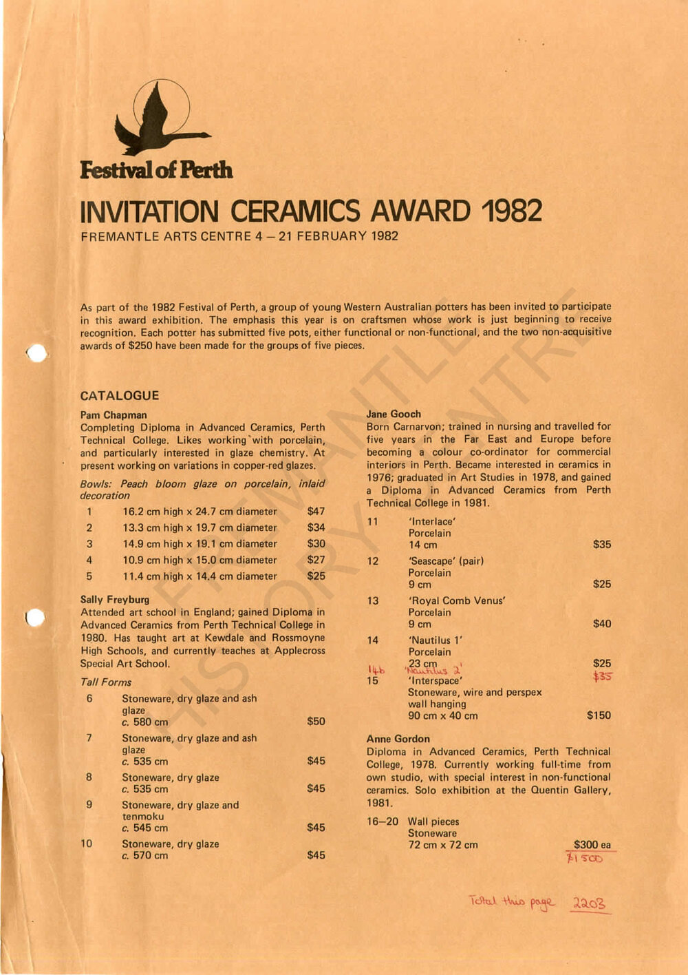 Ceramics Award 1982