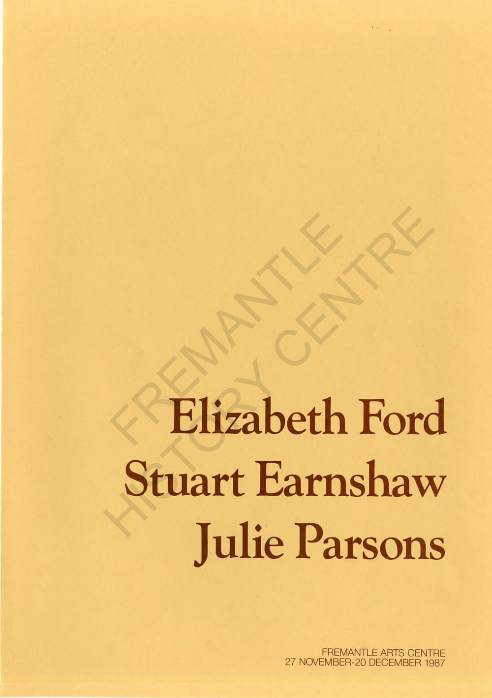 Elizabeth Ford, Stuart Earnshaw &amp; Julie Parsons