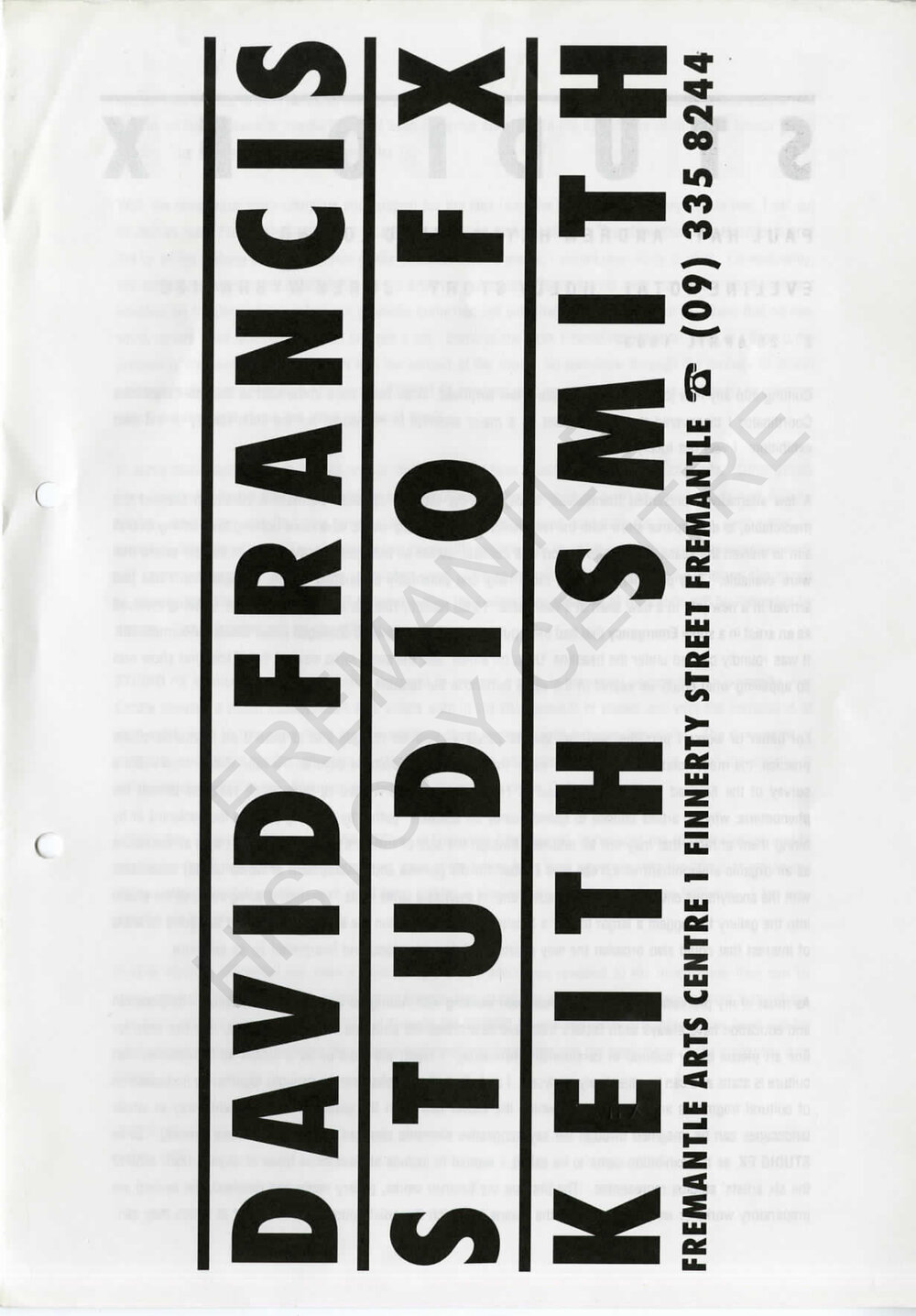 David Francis Studio FX, Keith Smith