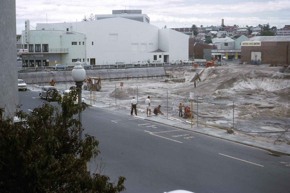 Site works for erection of Myer building