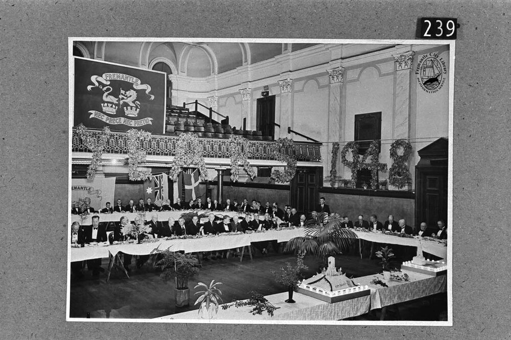 Dinner in Fremantle Town Hall to mark the Centenary of Local Government in Fremantle
