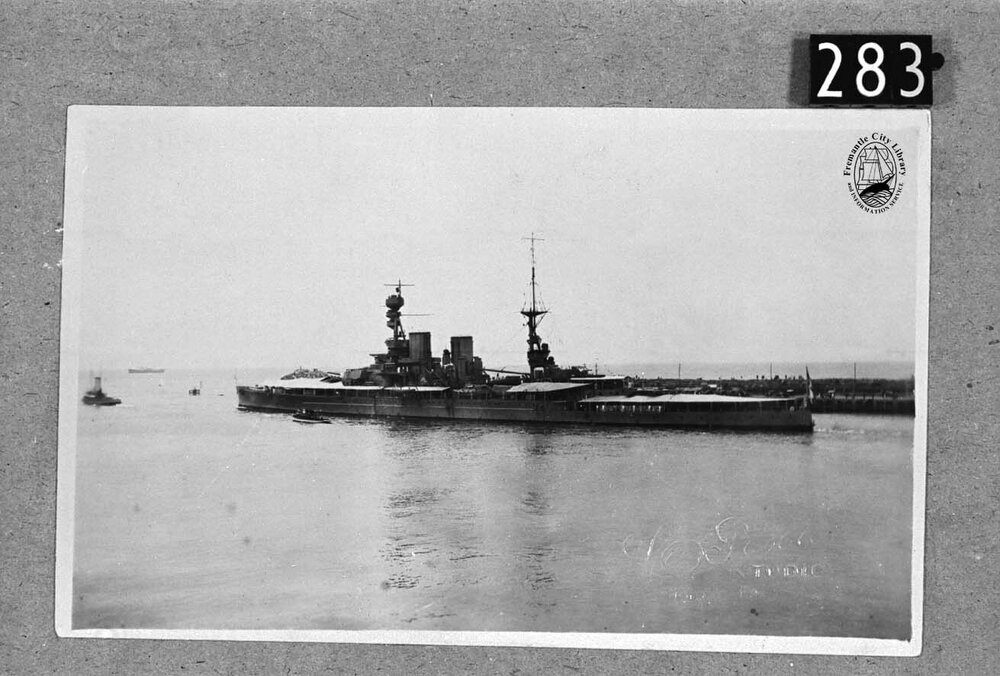 H.M.S. Renown in Fremantle Harbour