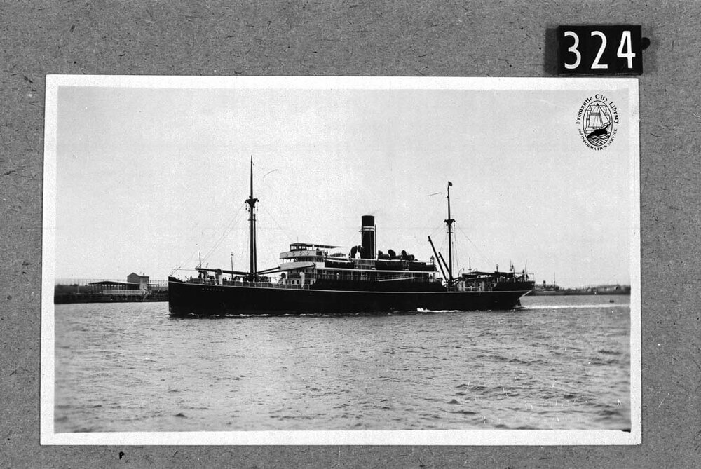 S.S. Minderoo, W.A.S.N. Company, Fremantle - Singapore trade via North West ports