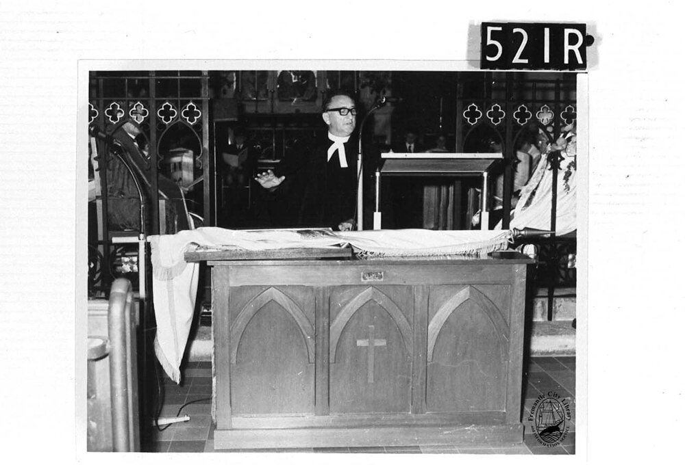 Rev. F. Sampson dedicated the Emblems