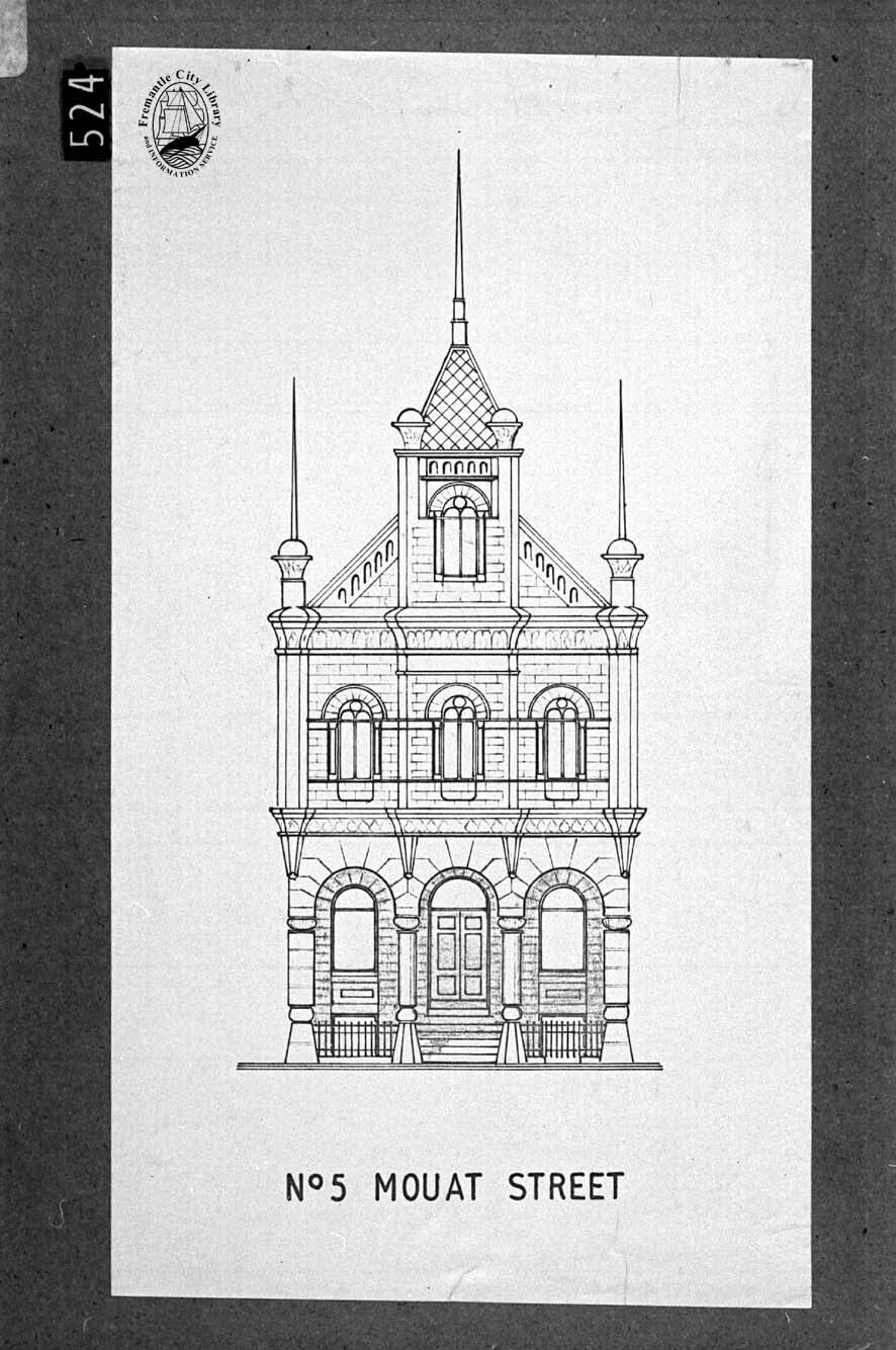 Line drawing of No 5 Mouat Street