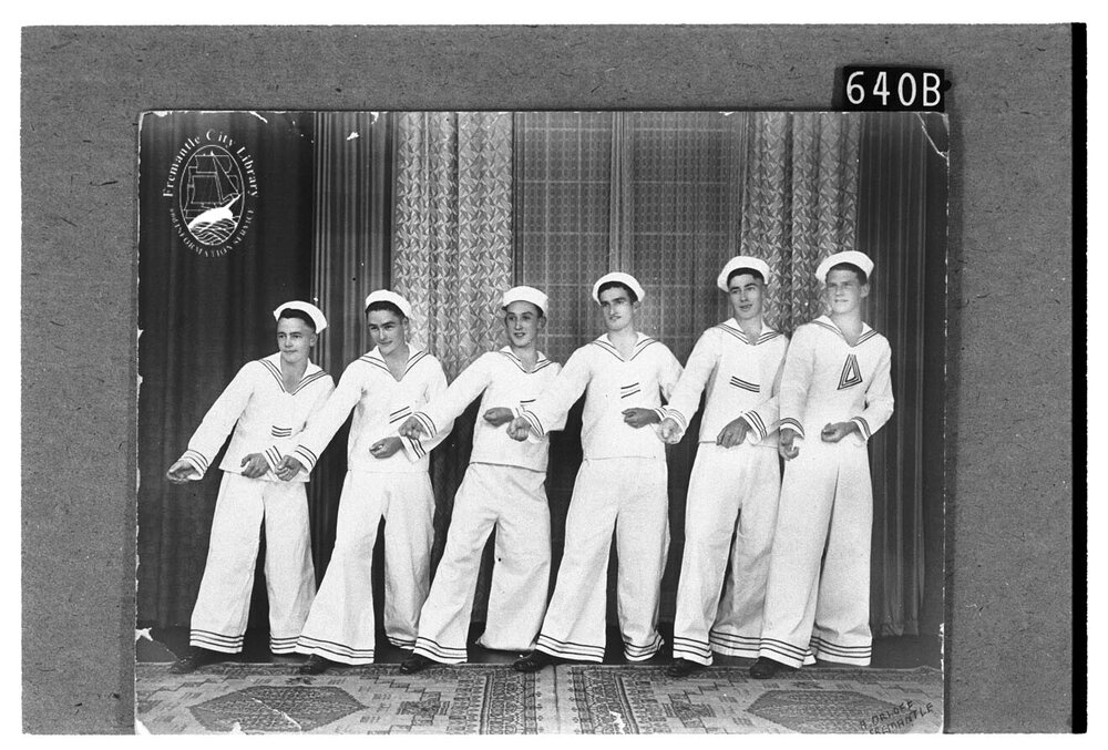 Jean Hicks Dancing School, High Street. Dance Group (Anchor's Away) performing at the Fremantle Town Hall