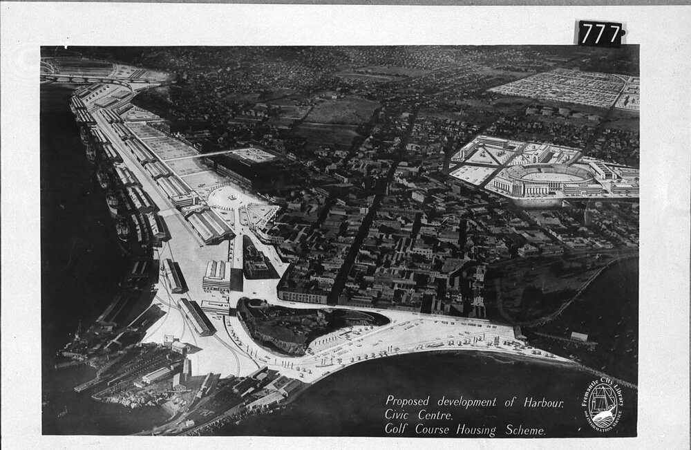 Aerial view showing proposed development