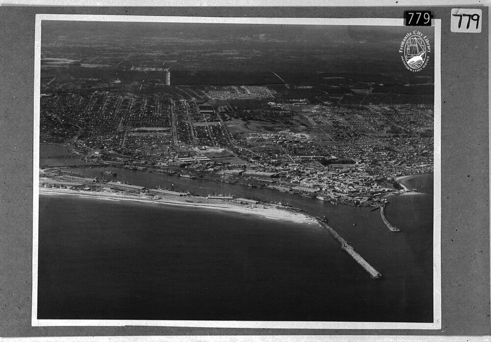 Aerial view of the port