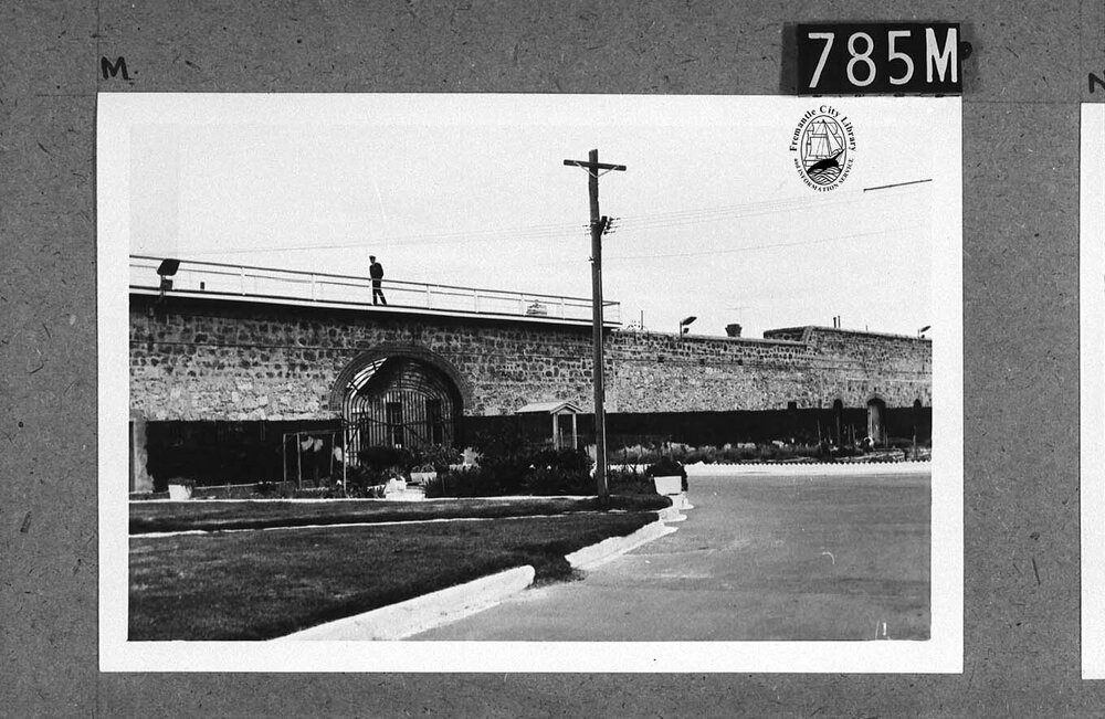 Foreground of prison