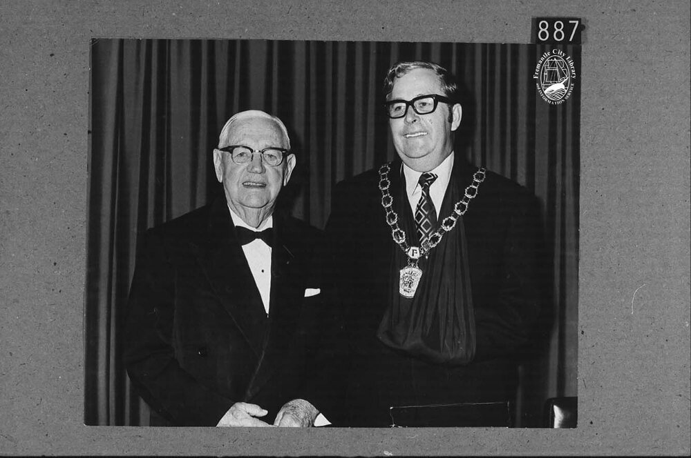 Sir Frederick Samson with the Mayor