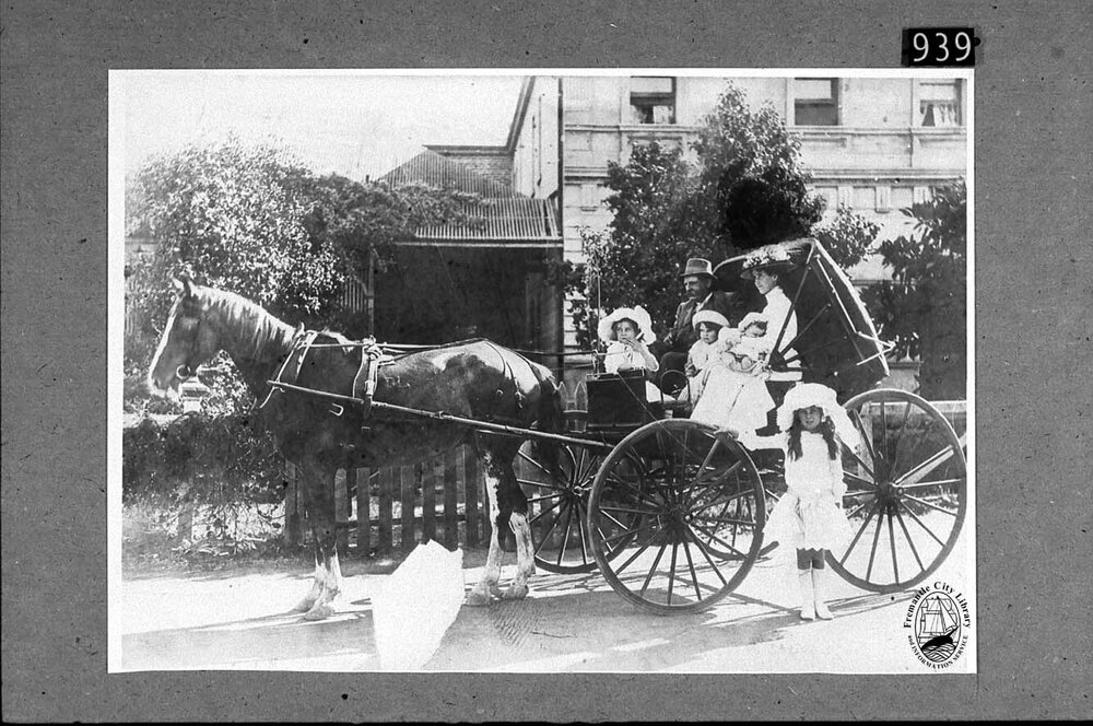 The Brogan family outside the Brighton Hotel