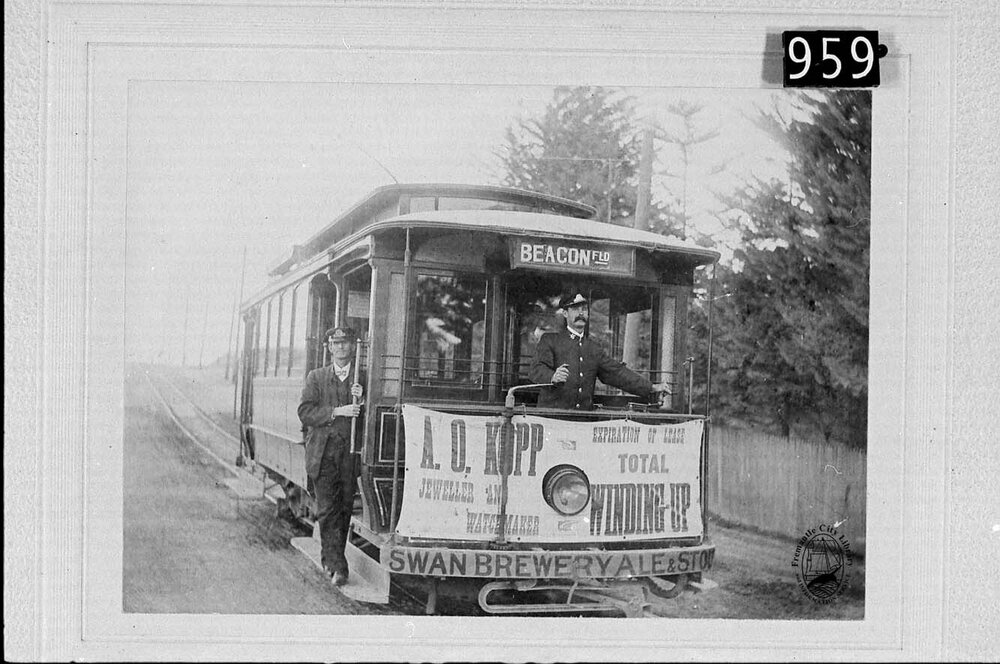 Tram at Beaconsfield Terminus