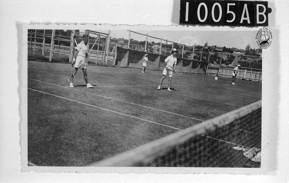 Playing on the courts