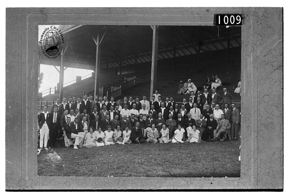 Staff of McIlwraith McEacharn Line at a cricket match