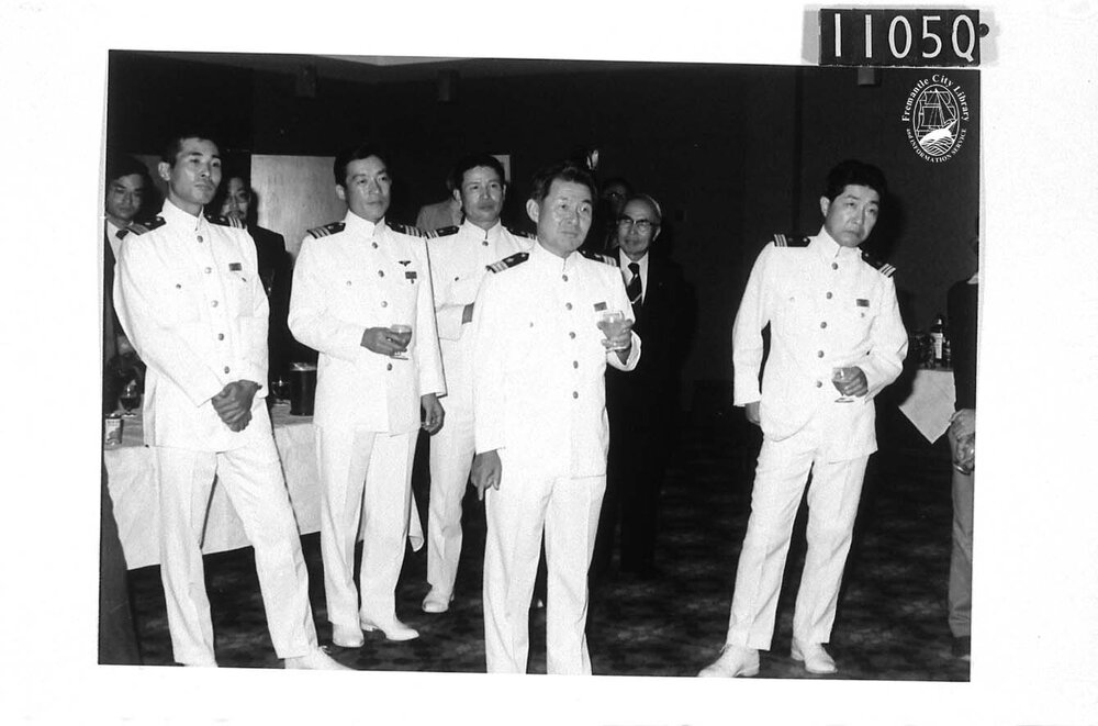 Officers of Fuji enjoying the City's hospitality