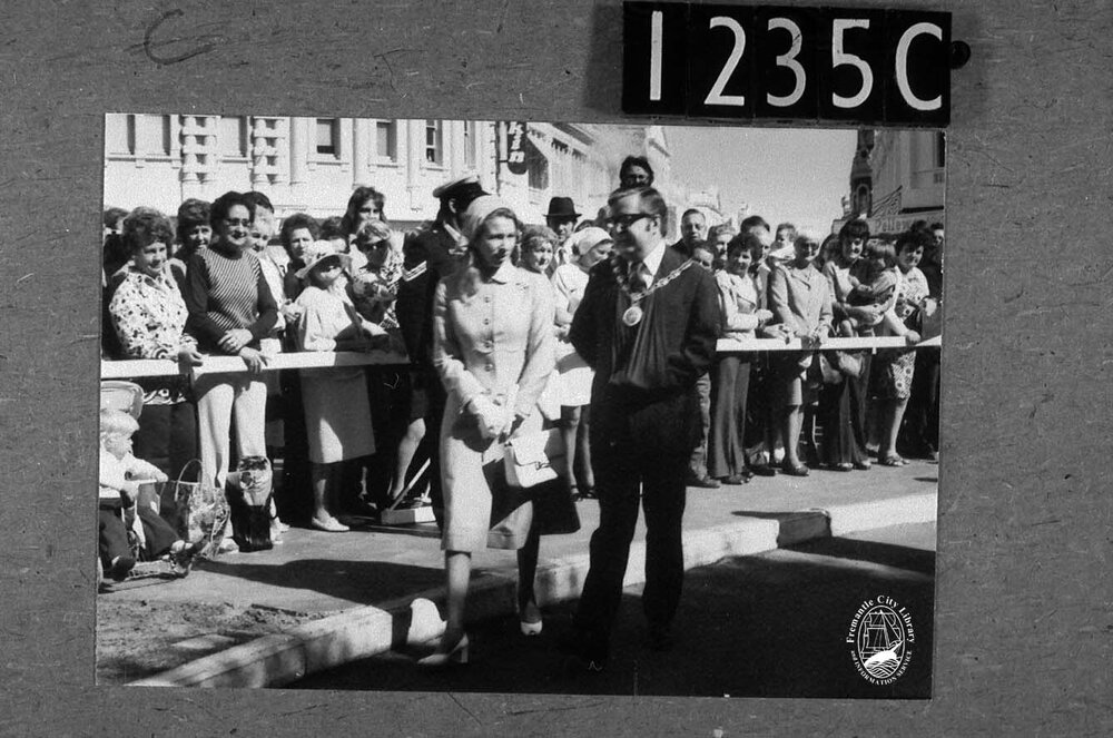 Princess Anne and the Mayor of Fremantle
