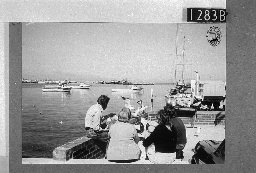 Eating fish and chips by Cicerello's Fishmarkets