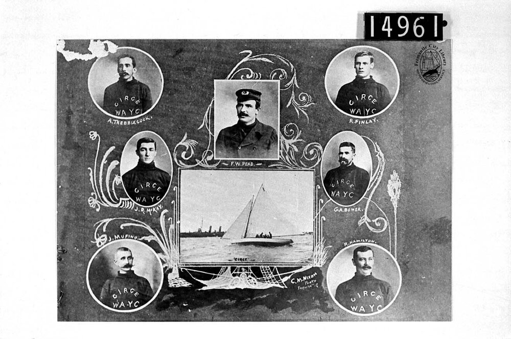 Captain and crew of the yacht Circe