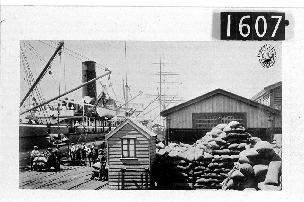 Loading wheat at C Berth | City of Fremantle Local History Centre