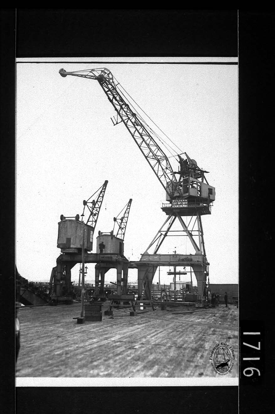 A luffing crane