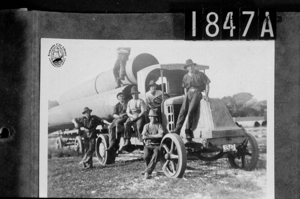 W J Sumpton and Son: transporting pipes