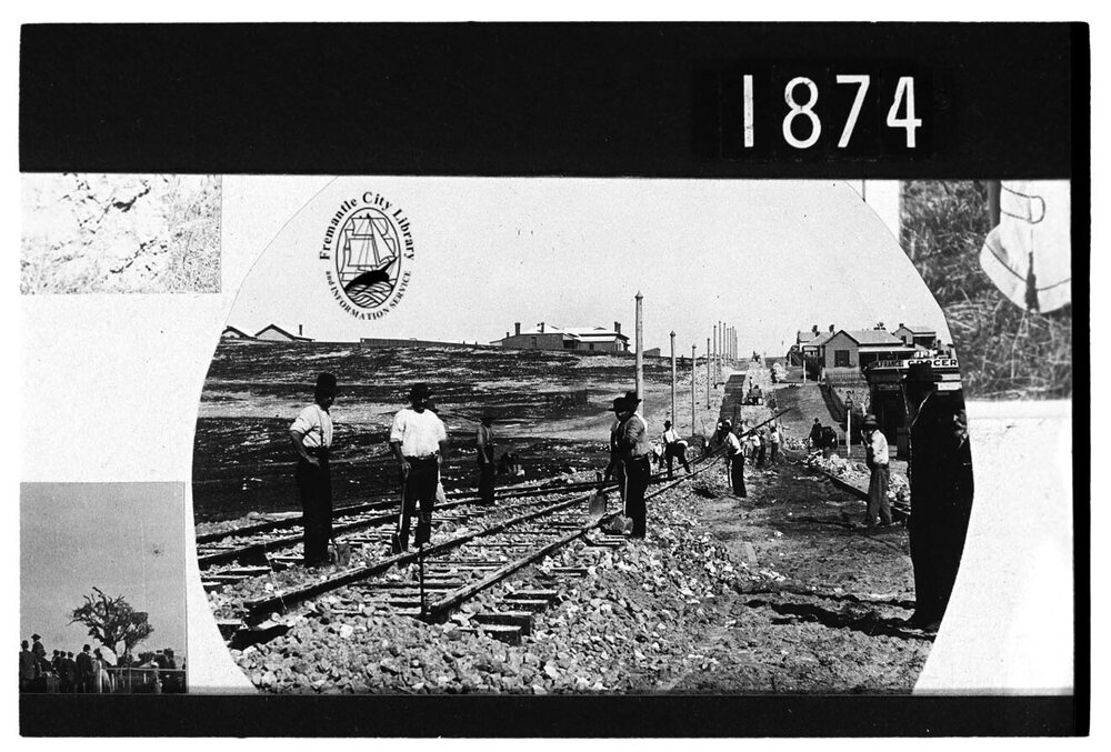 Marmion Street tramline under construction