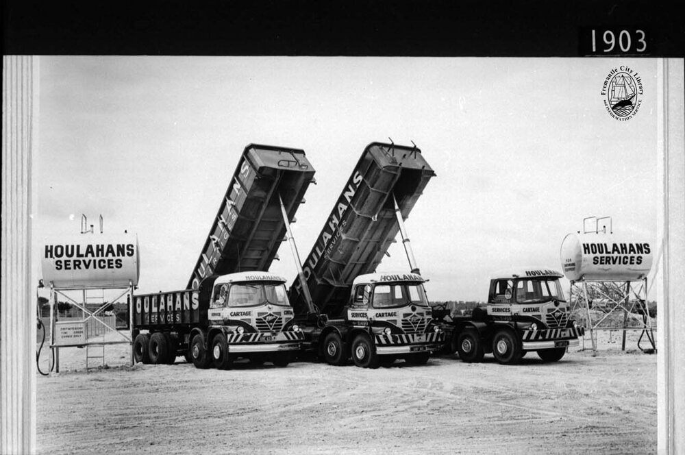 Trucks belonging to Houlahan's Services