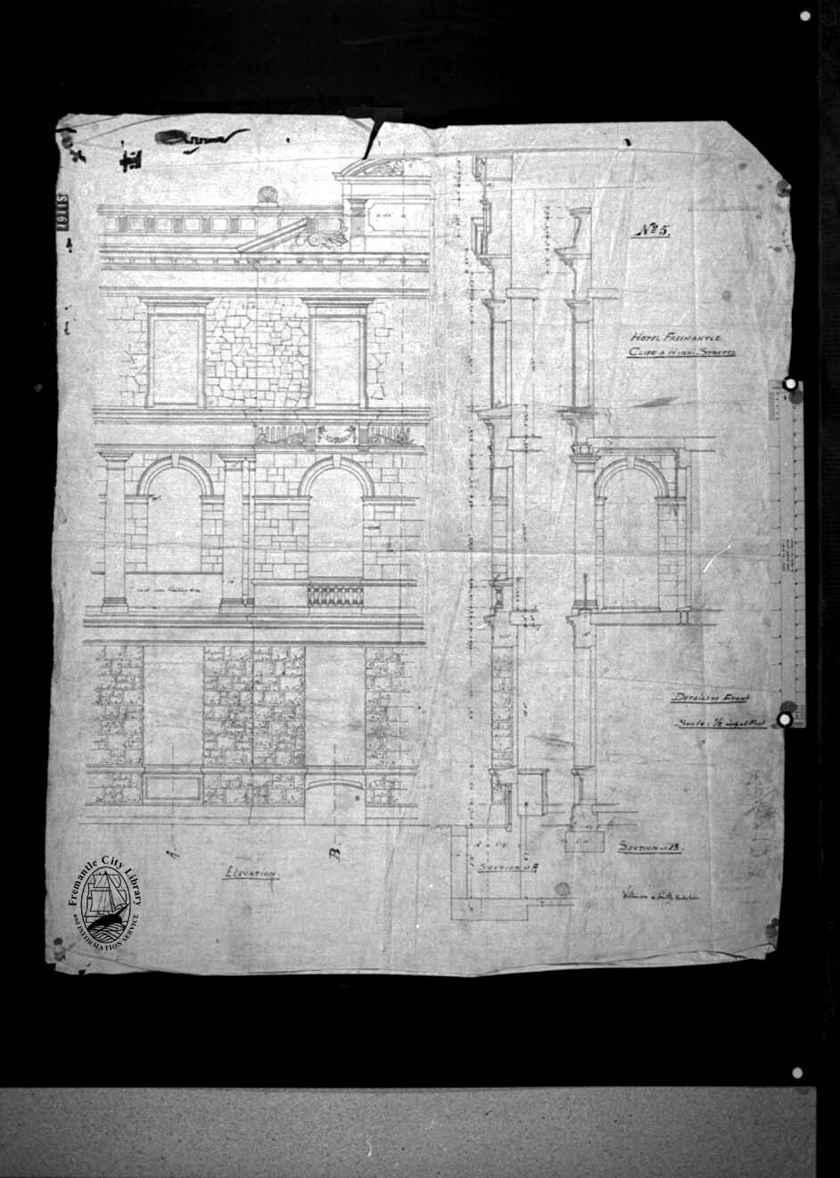 Plans for the Hotel Fremantle