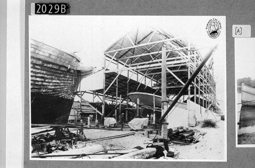 A E Brown's boatshed
