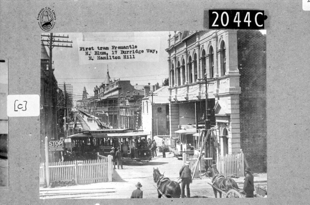 First tram in High Street