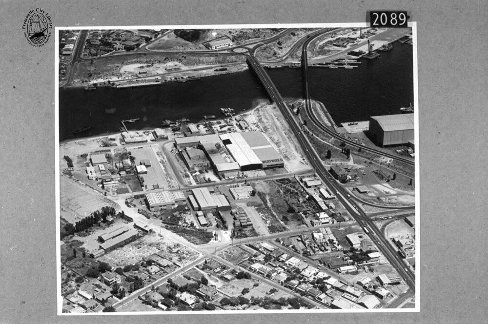 Aerial view of bridges