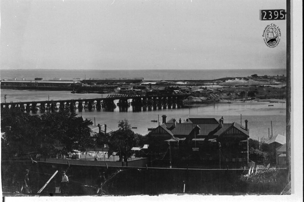 View of Fremantle and the harbour
