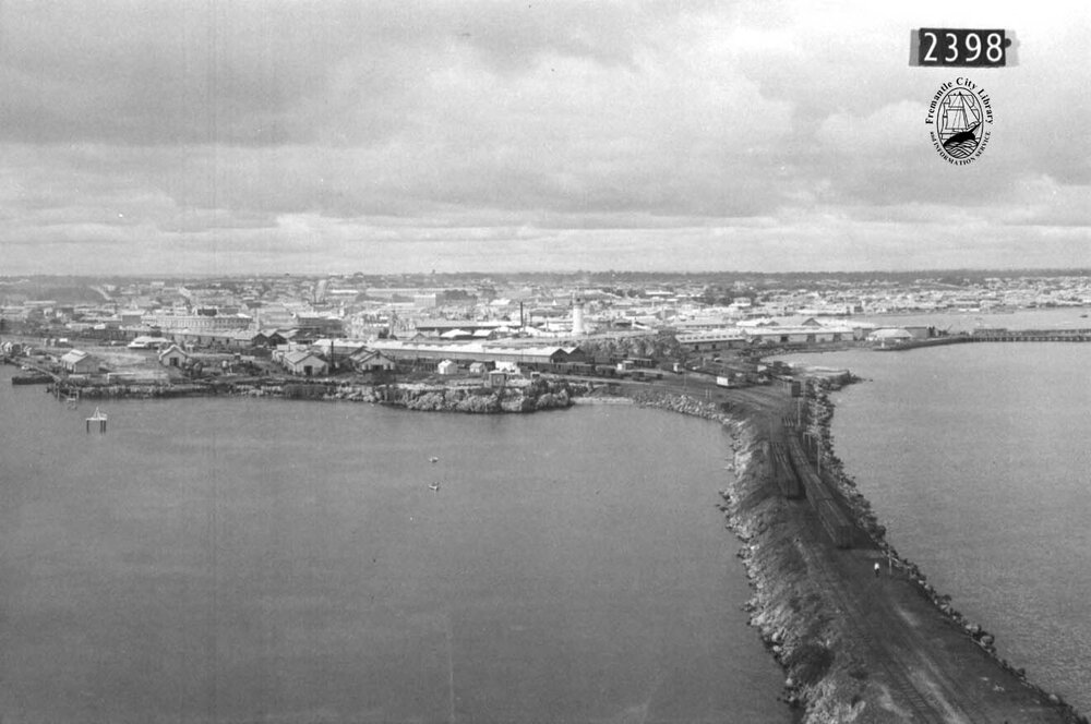 View of Fremantle and the harbour