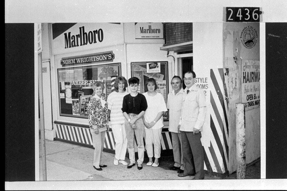 Staff outside Norm Wrightson's Hairway