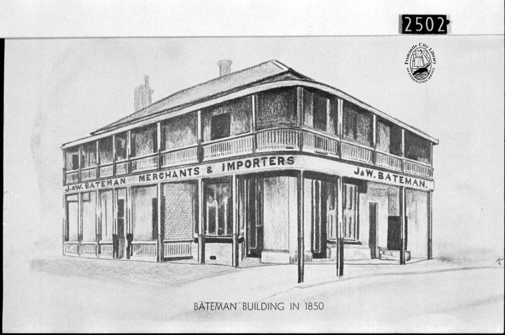 Bateman Building in the 1850s