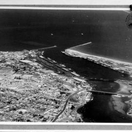 Aerial view of the port from the East