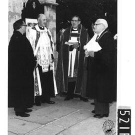 Awaiting the arrival of official guests