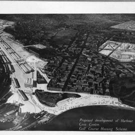 Aerial view showing proposed development