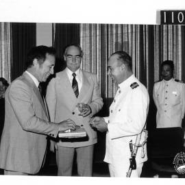 Deputy Principal receives gifts from Captain Nei