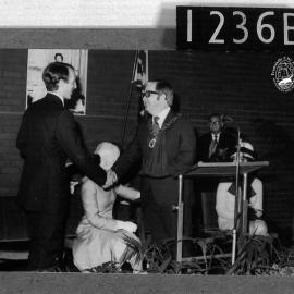 Captain Mark Phillips and Mayor W McKenzie