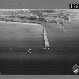 Aerial view of approaches to Fremantle Harbour
