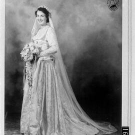 Brocade wedding gown