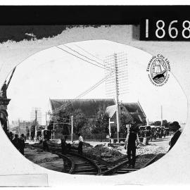 Tramway construction junction, Adelaide and High Streets