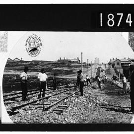 Marmion Street tramline under construction