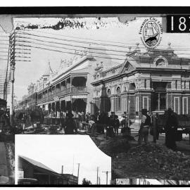 Laying of tramlines in High Street near Cliff Street
