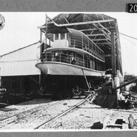 Engines being fitted in the ferry Perth