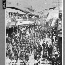2nd Contingent soldiers in procession
