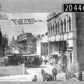 First tram in High Street