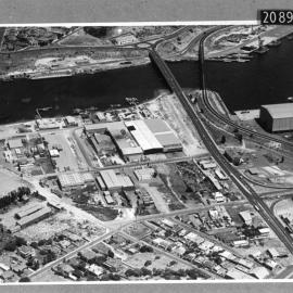 Aerial view of bridges